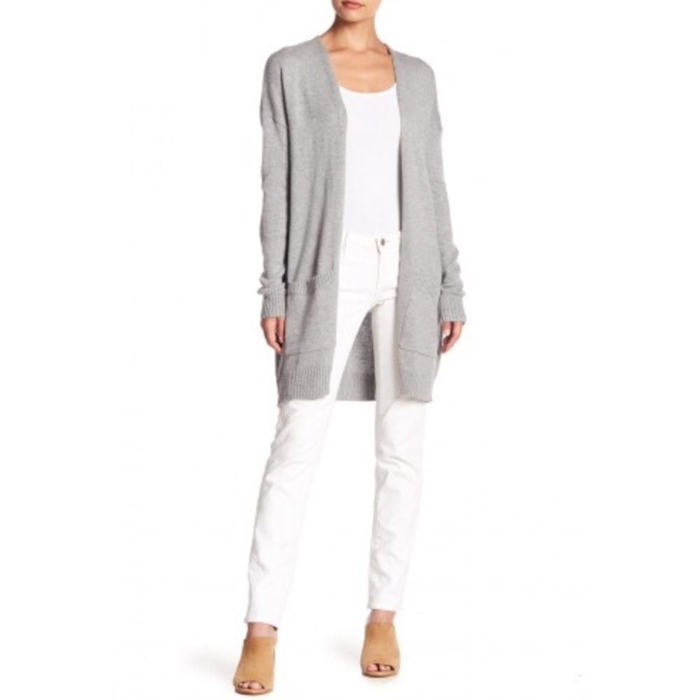Cozy Heather Gray Cardigan Sweater